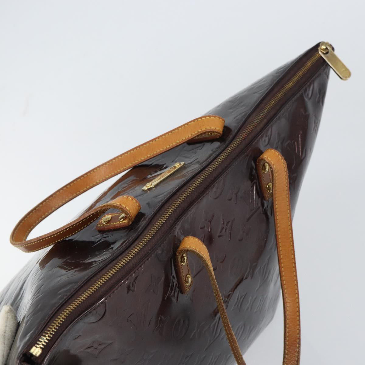 LOUIS VUITTON Monogram Vernis Bellevue GM Tote Bag Amarante M93589 Auth BA8883