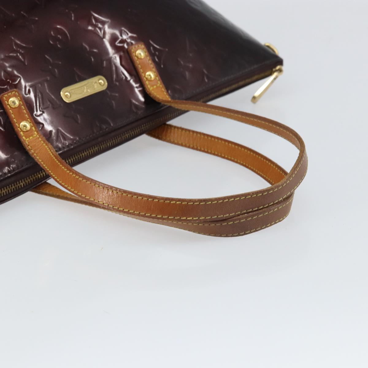 LOUIS VUITTON Monogram Vernis Bellevue GM Tote Bag Amarante M93589 Auth BA8883