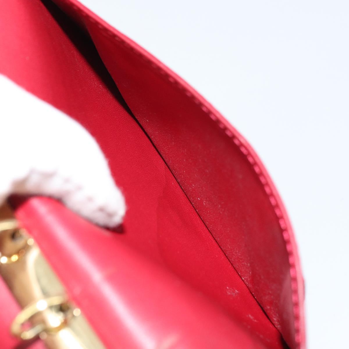 LOUIS VUITTON Monogram Vernis Agenda PM Day Planner Cover Red R21016 Auth BA8895