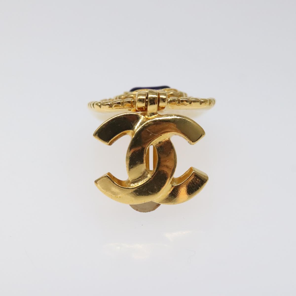 CHANEL Earring metal Gold CC Auth BA889AM