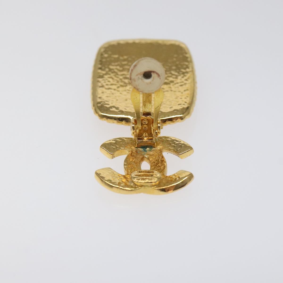 CHANEL Earring metal Gold CC Auth BA889AM