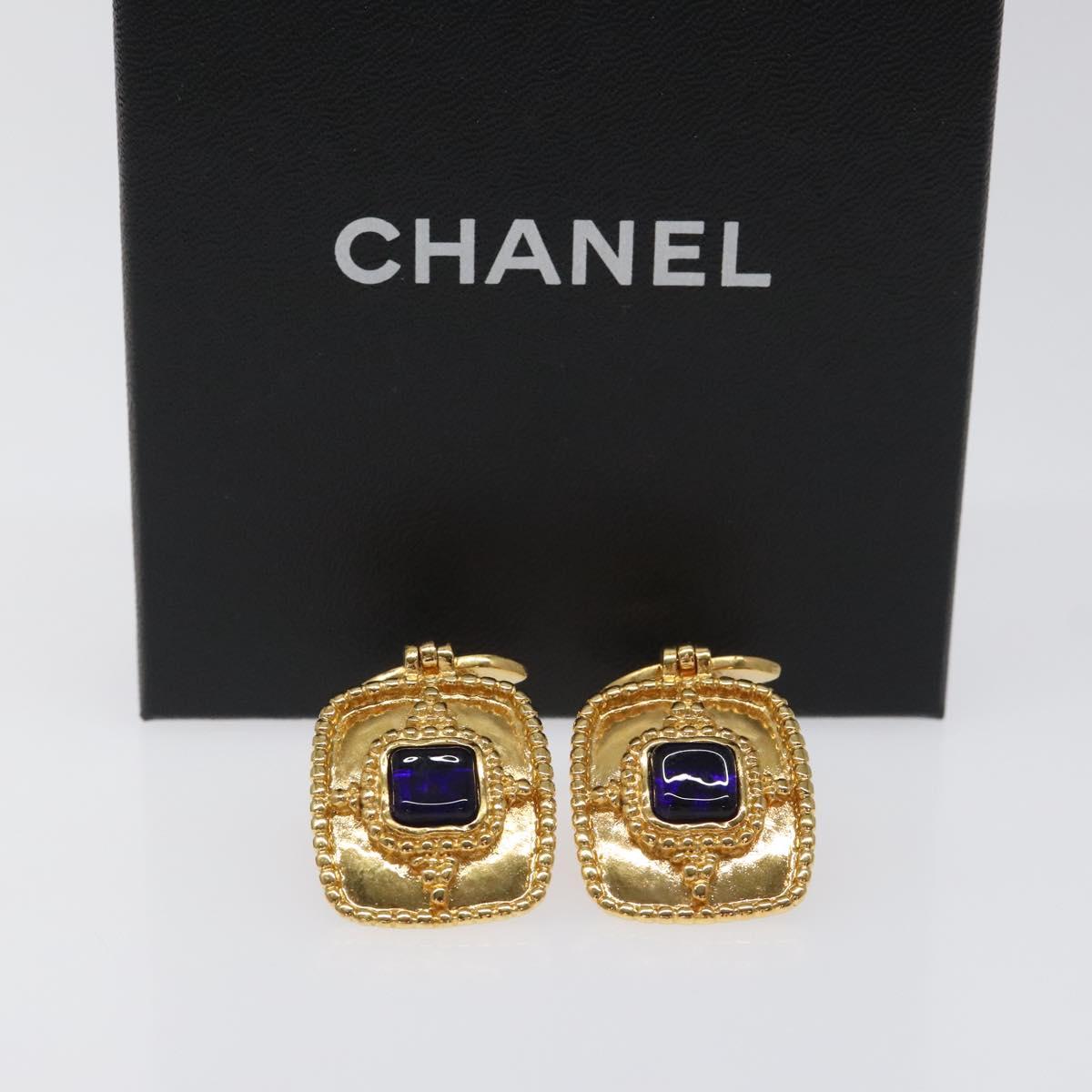 CHANEL Earring metal Gold CC Auth BA889AM