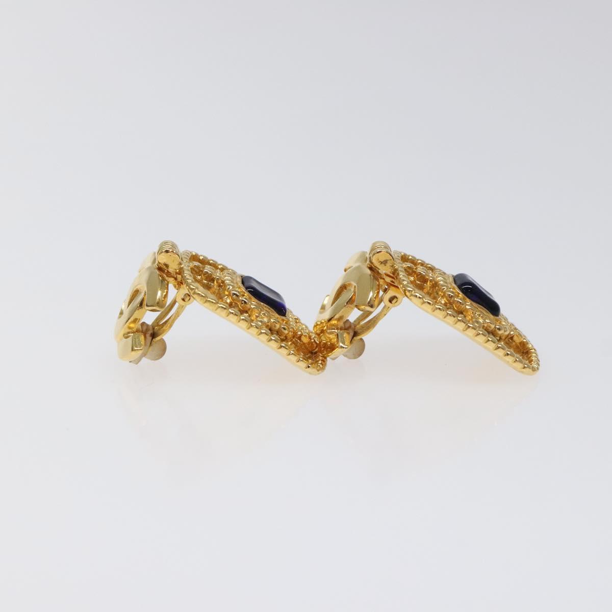 CHANEL Earring metal Gold CC Auth BA889AM