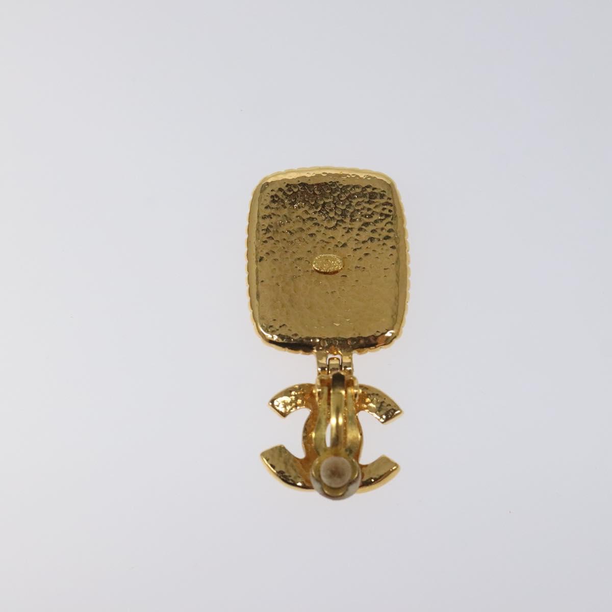 CHANEL Earring metal Gold CC Auth BA889AM