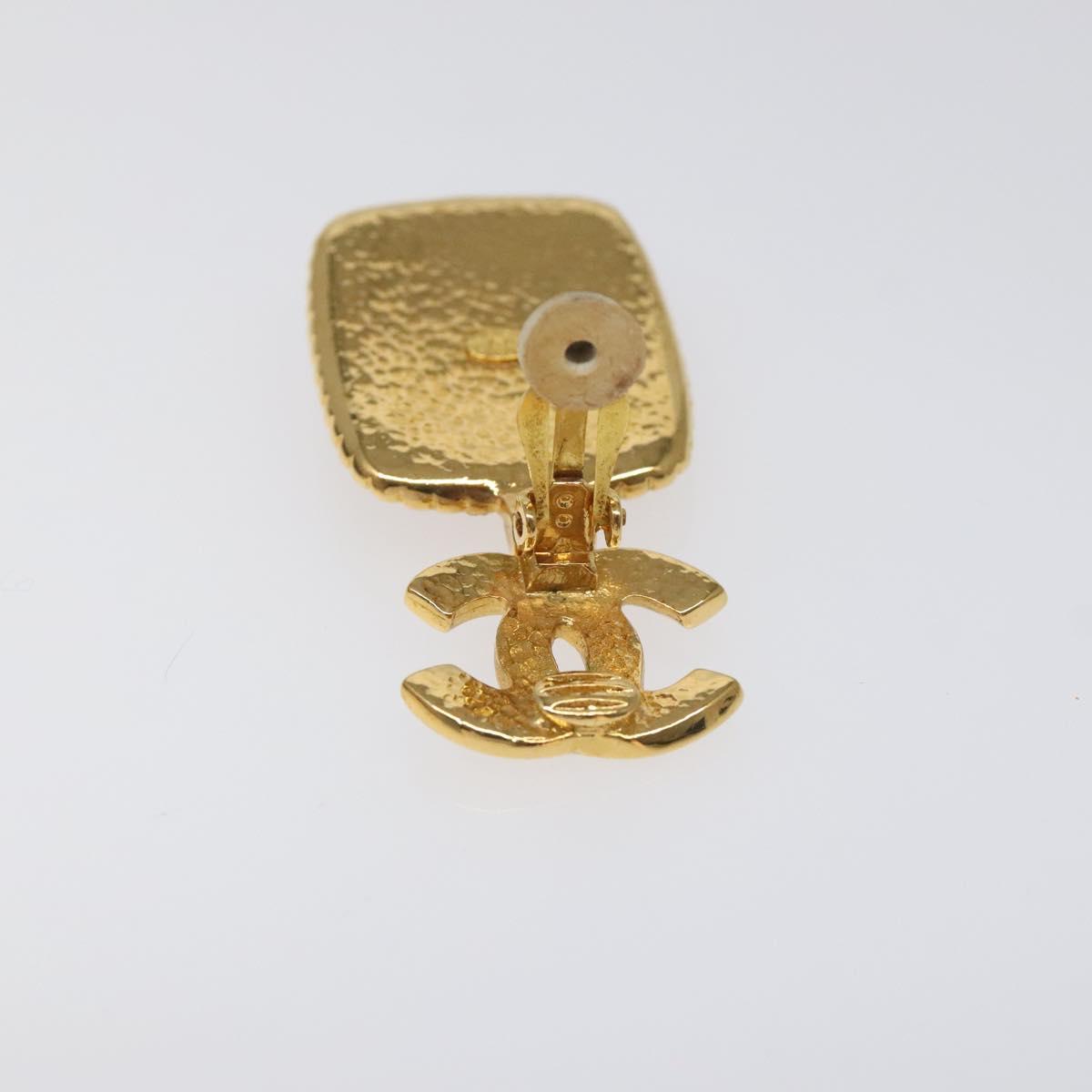 CHANEL Earring metal Gold CC Auth BA889AM