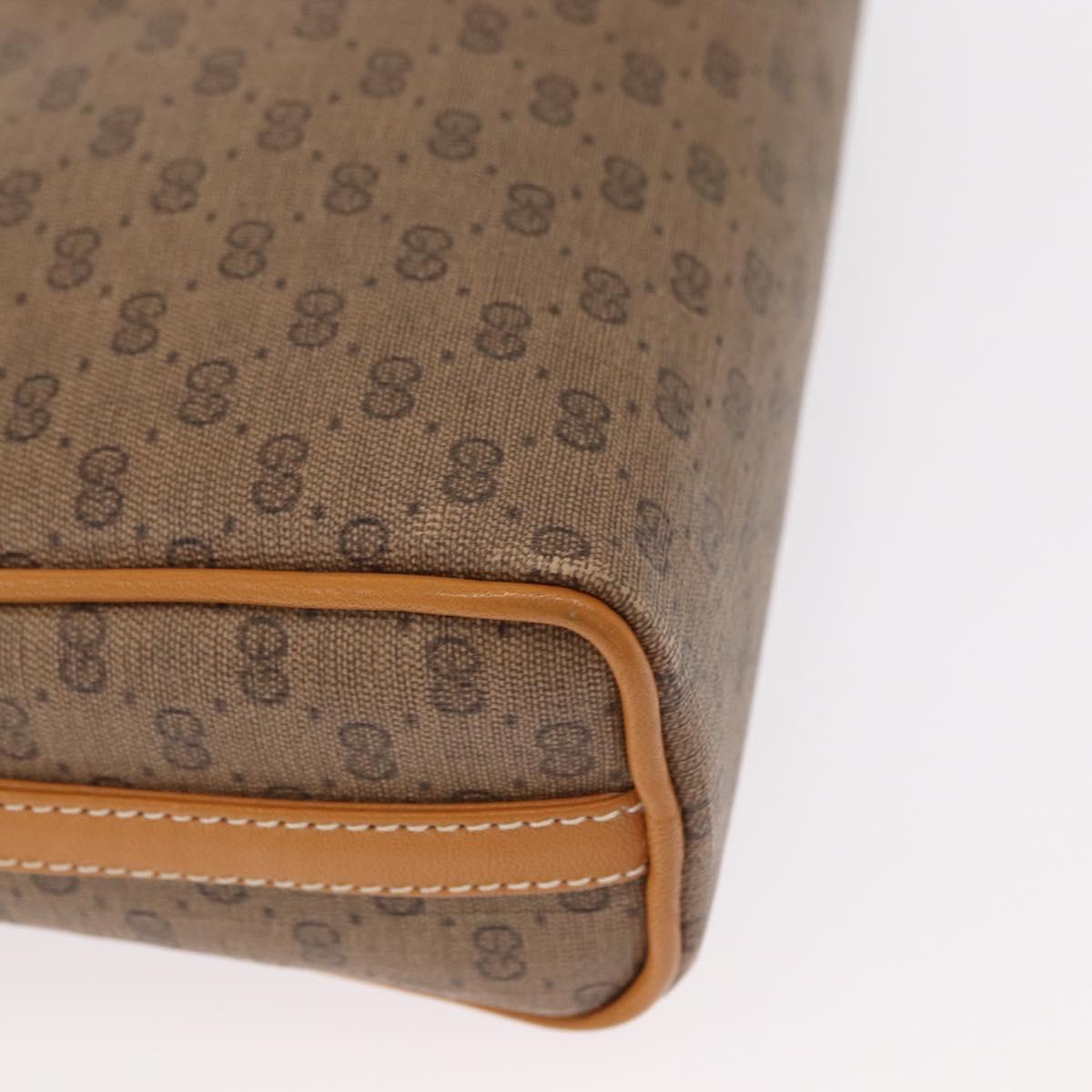 GUCCI Micro GG Supreme Shoulder Bag PVC Beige Gold 007 1112 63 Auth BA8906