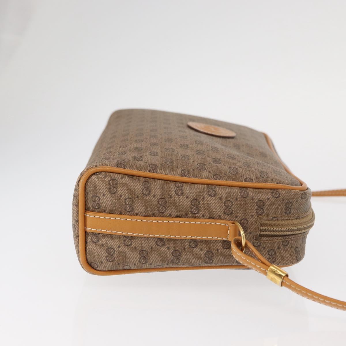 GUCCI Micro GG Supreme Shoulder Bag PVC Beige Gold 007 1112 63 Auth BA8906