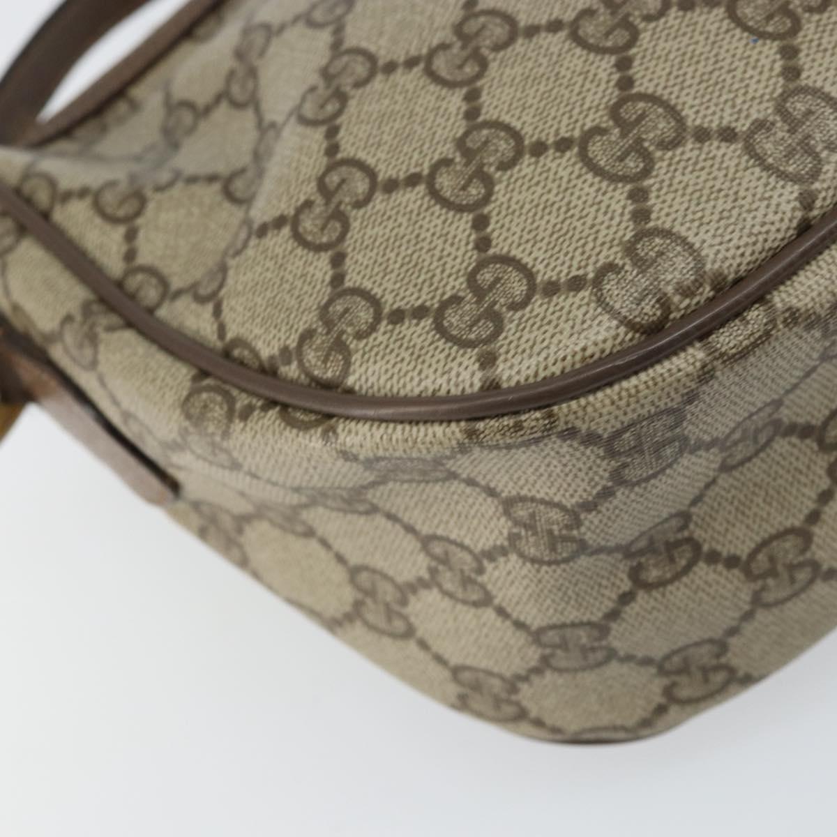 GUCCI GG Supreme Web Sherry Line Bag PVC Beige Gold 89 02 032 Auth BA8907