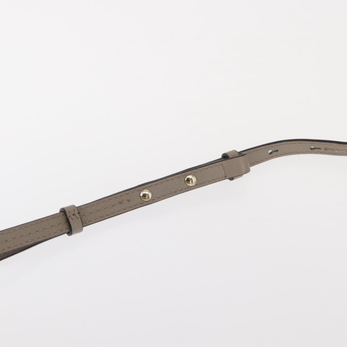 Chloe Fay Shoulder Bag Suede Leather Beige Gold Auth BA8909