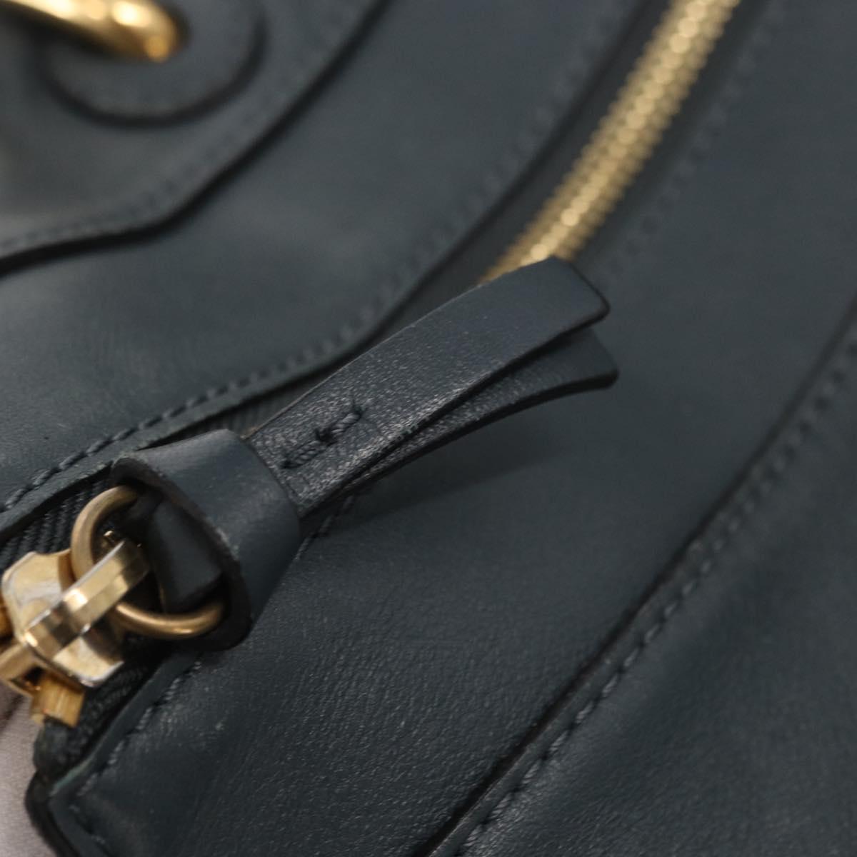 Chloe Kelly Tote Bag Leather Brown Gold Auth BA8911