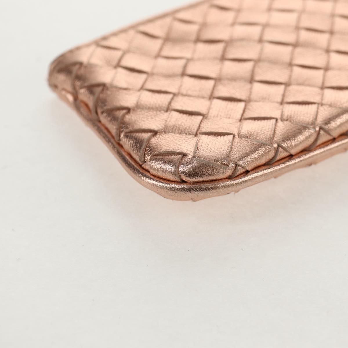 BOTTEGA VENETA INTRECCIATO Coin Purse Leather Pink Auth BA8939V