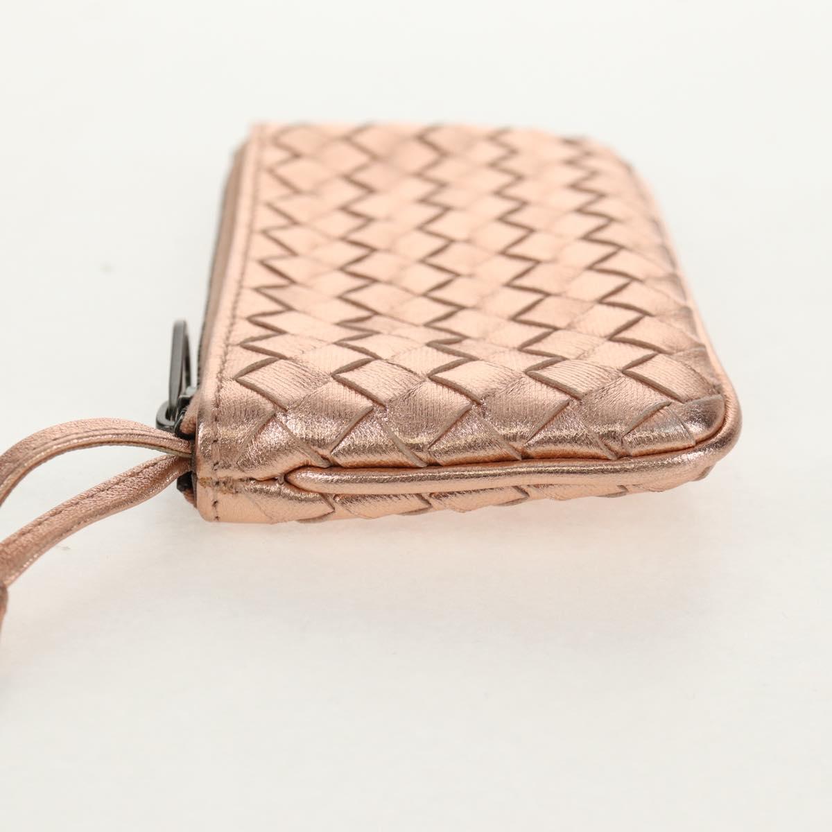 BOTTEGA VENETA INTRECCIATO Coin Purse Leather Pink Auth BA8939V