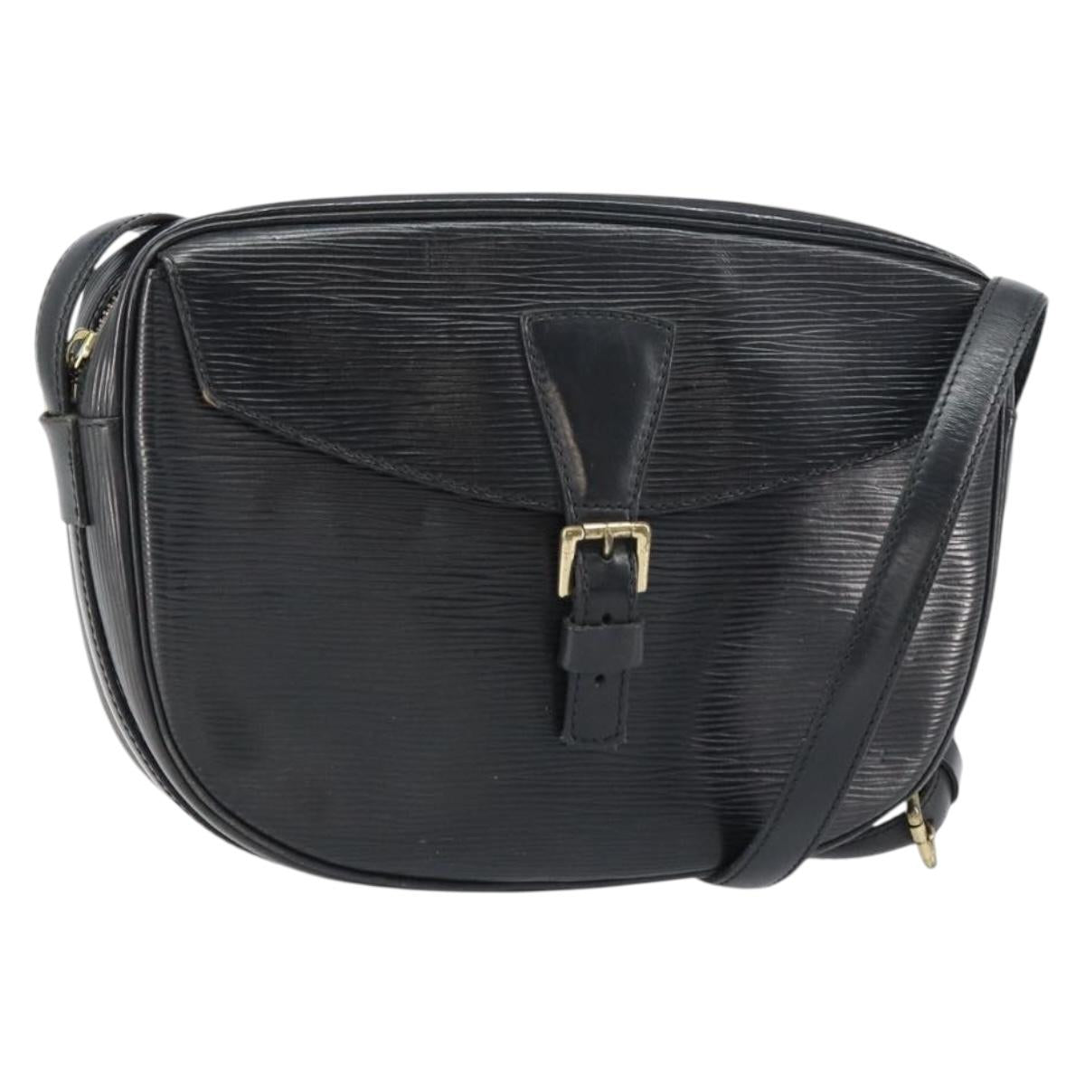 LOUIS VUITTON Epi Jeune Fille MM Shoulder Bag Black M52152 LV Auth BA8955
