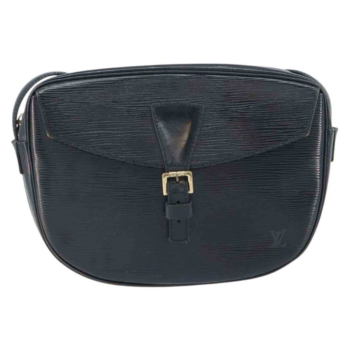 LOUIS VUITTON Epi Jeune Fille MM Shoulder Bag Black M52152 LV Auth BA8955