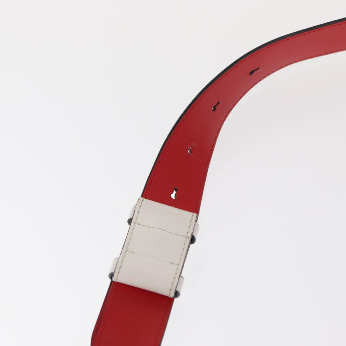 Christian Louboutin Paloma S Mini Hand Bag Leather 2way White Silver Auth BA8960