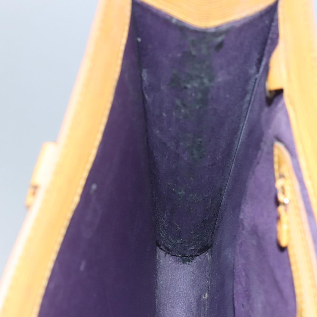 LOUIS VUITTON Epi Sac Plat Hand Bag Yellow M52079 LV Auth BA897