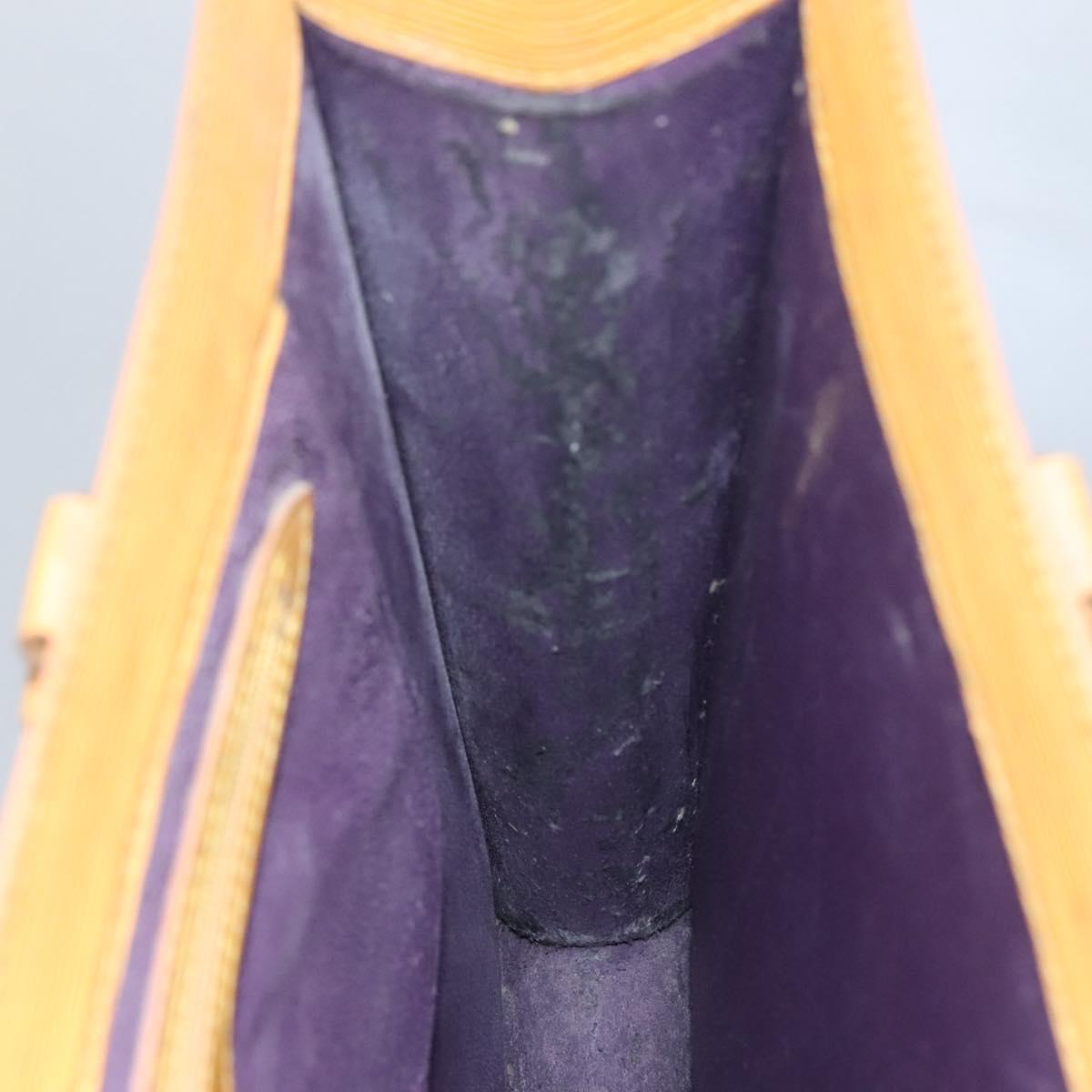 LOUIS VUITTON Epi Sac Plat Hand Bag Yellow M52079 LV Auth BA897