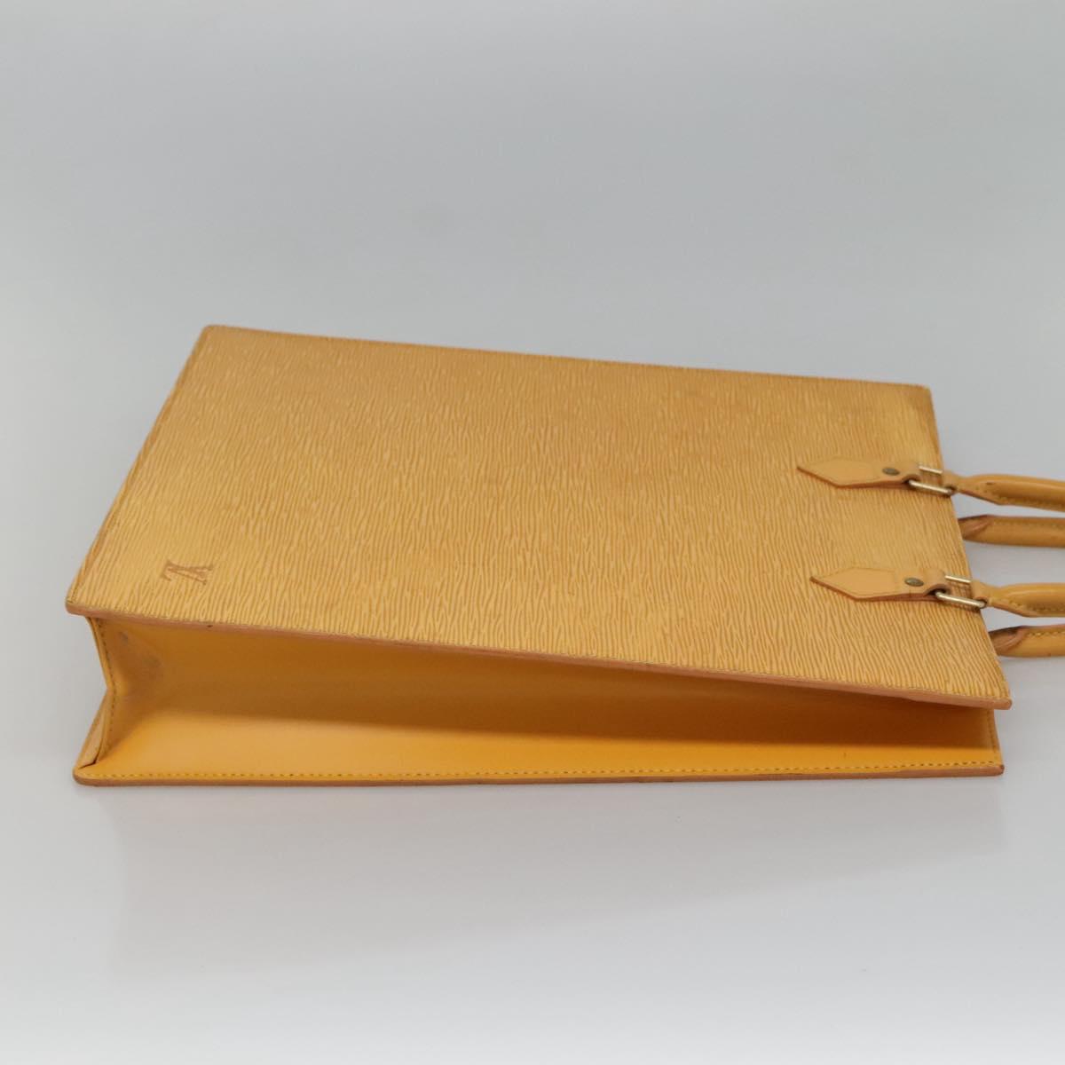 LOUIS VUITTON Epi Sac Plat Hand Bag Yellow M52079 LV Auth BA897