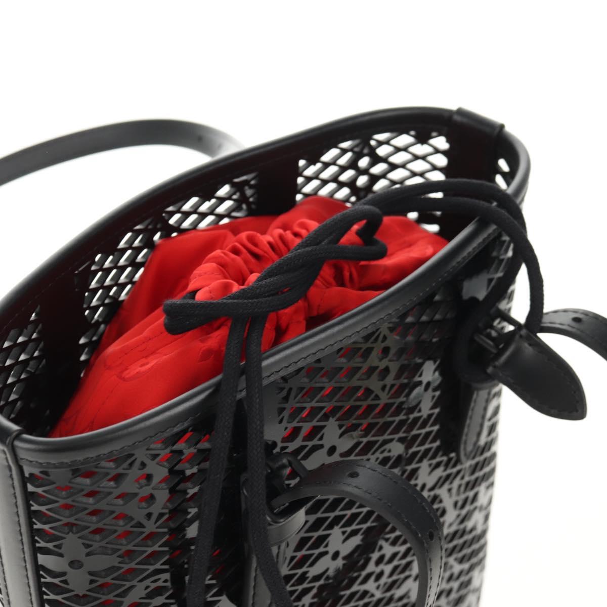 LOUIS VUITTON Monogram Lace Bucket PM Shoulder Bag Black M20352 LV Auth BA8977AM