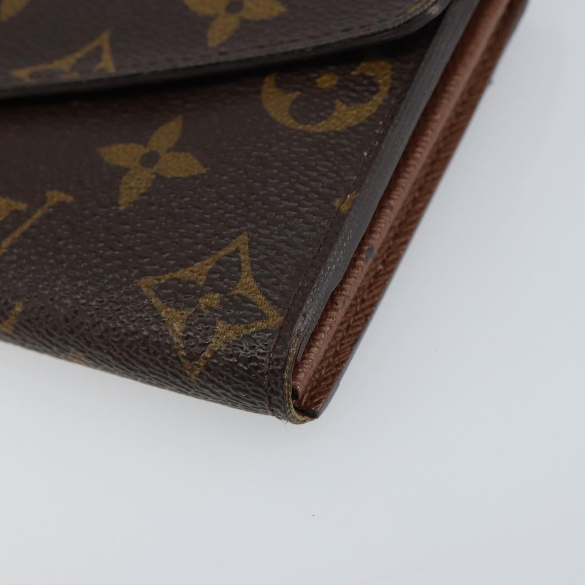 LOUIS VUITTON Monogram Portefeuille Sarah Long Wallet M61734 LV Auth BA8981