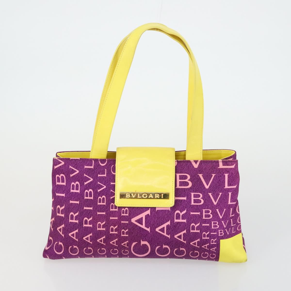 VALENTINO Bulgari Chloe Bag Leather Canvas 3 Set Pink Brown purple Auth BA8988