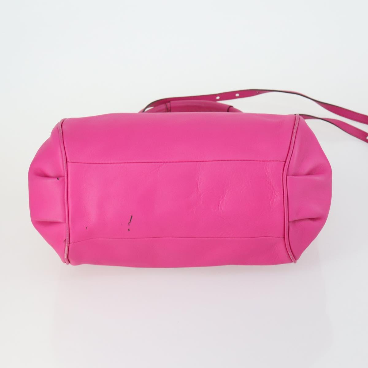 VALENTINO Bulgari Chloe Bag Leather Canvas 3 Set Pink Brown purple Auth BA8988