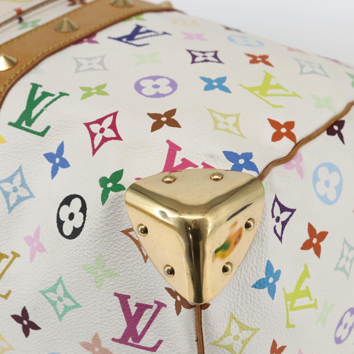LOUIS VUITTON Monogram Multicolor Keepall 45 Bag White M92641 LV Auth BA8992SAV