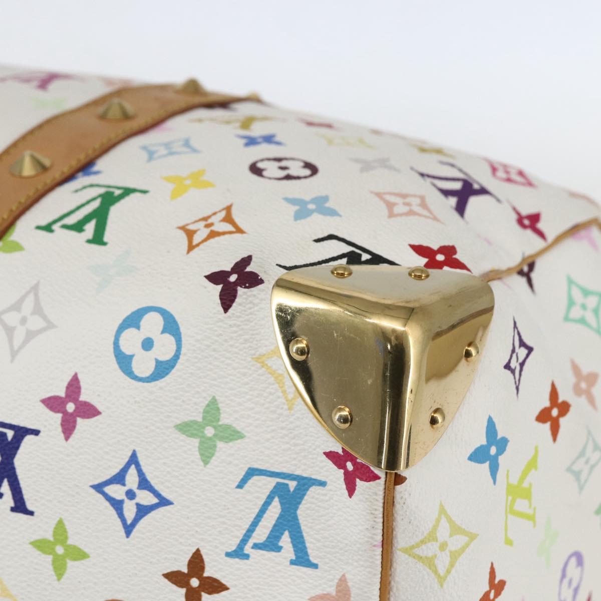 LOUIS VUITTON Monogram Multicolor Keepall 45 Bag White M92641 LV Auth BA8992SAV