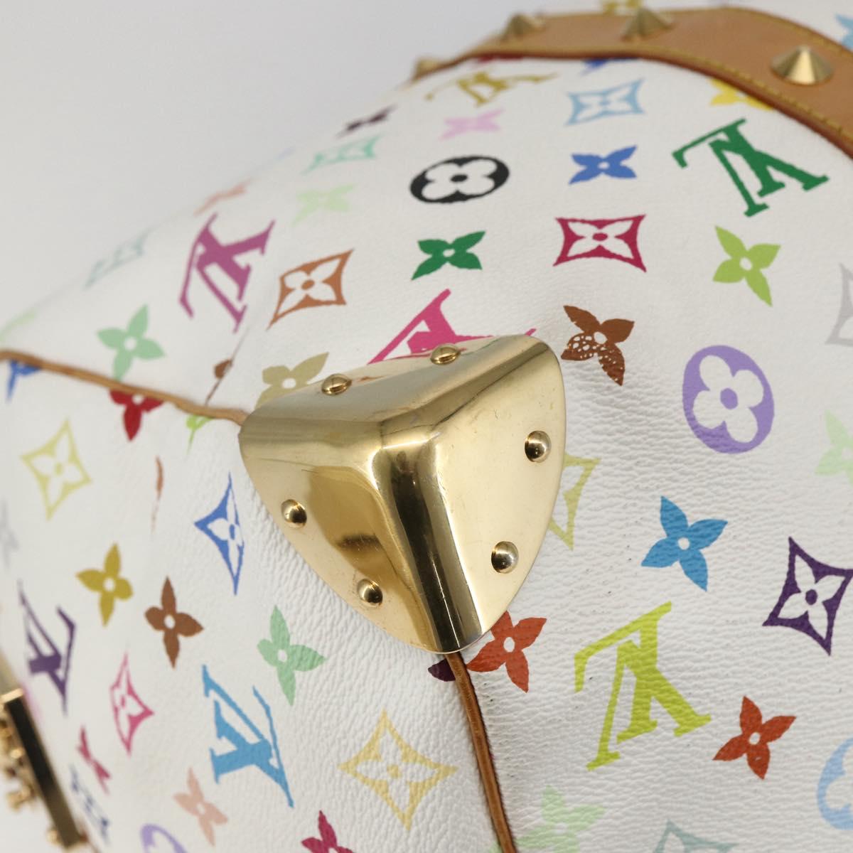 LOUIS VUITTON Monogram Multicolor Keepall 45 Bag White M92641 LV Auth BA8992SAV