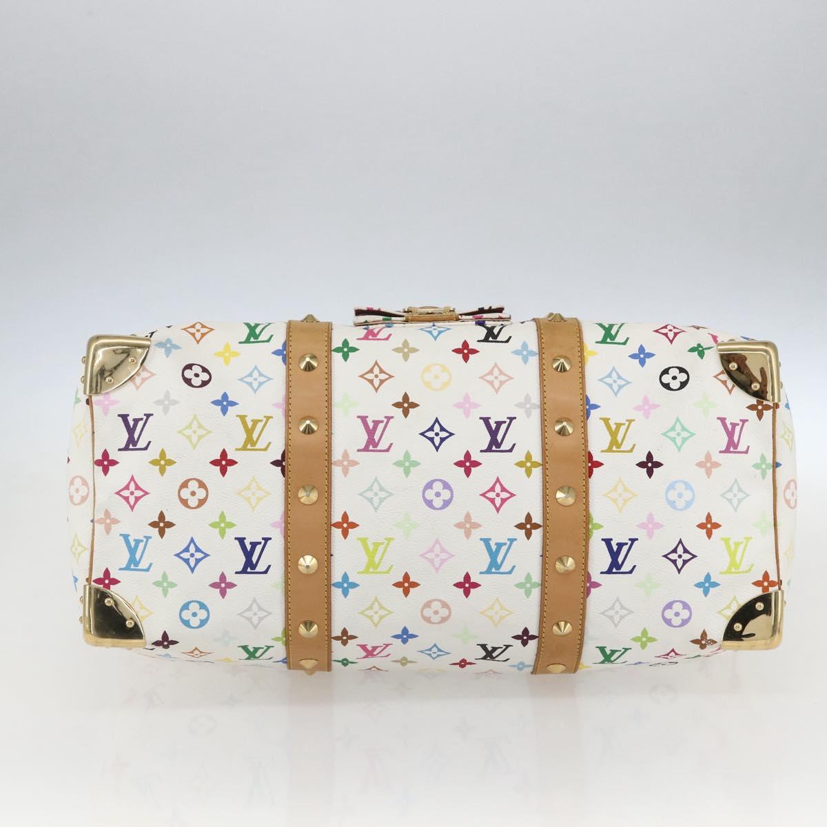 LOUIS VUITTON Monogram Multicolor Keepall 45 Bag White M92641 LV Auth BA8992SAV