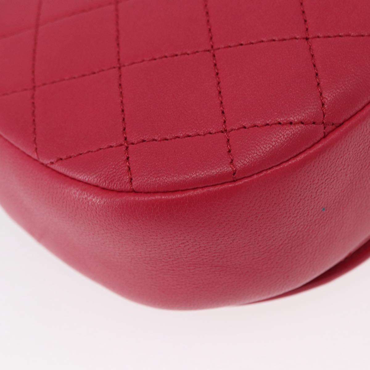 CHANEL Matelasse Chain Big Coco Camera Bag Bag Lamb Skin Pink CC Auth BA8999SAM