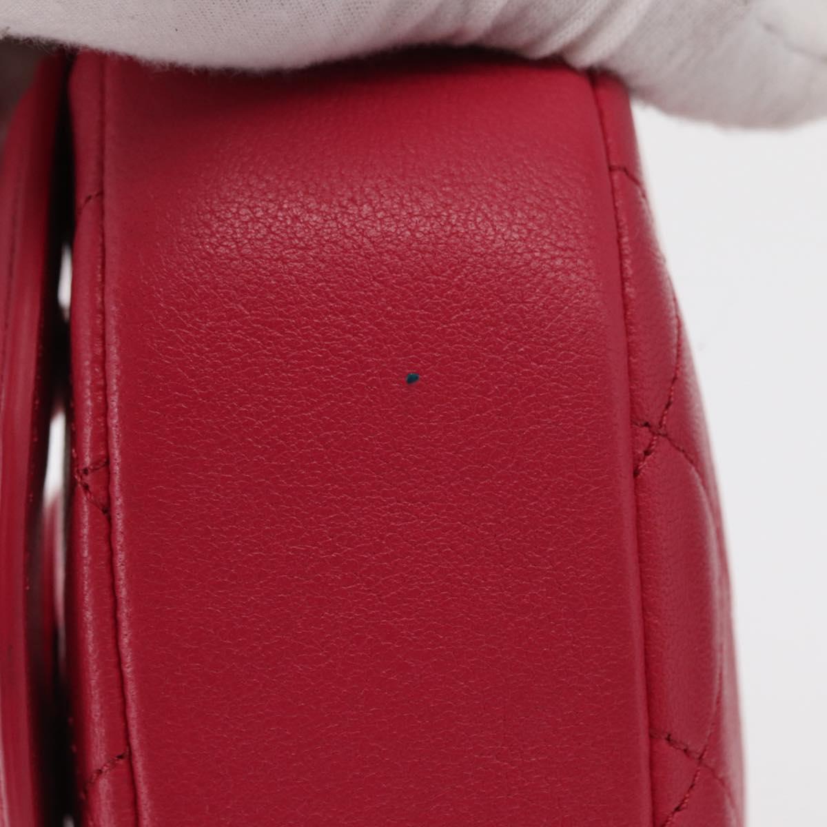 CHANEL Matelasse Chain Big Coco Camera Bag Bag Lamb Skin Pink CC Auth BA8999SAM