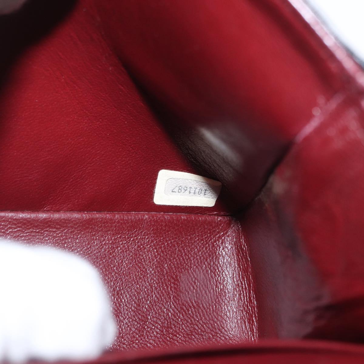 CHANEL Matelasse 25 Double Flap Chain Bag Lamb Skin Black Gold CC Auth BA9001SAM