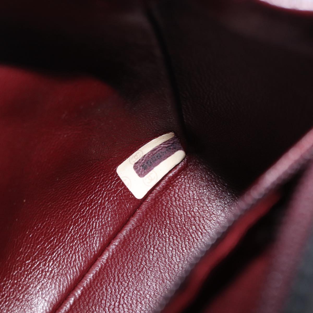 CHANEL Mini Matelasse 17 Chain Bag Lamb Skin Black Gold CC Auth BA9004SAM