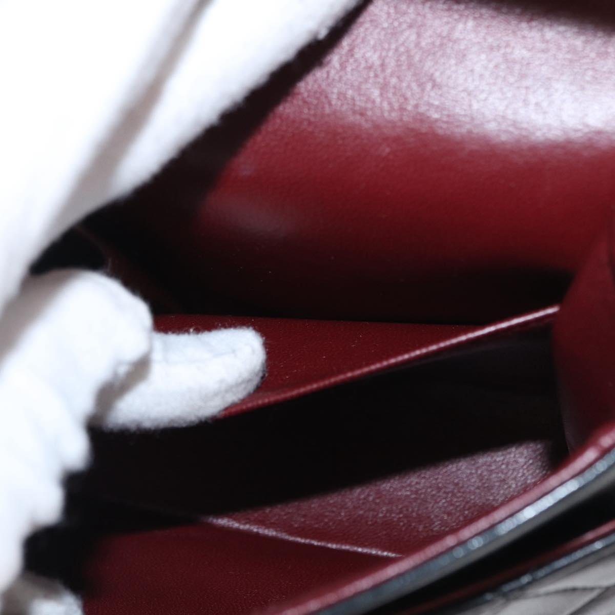 CHANEL Matelasse 25 Double Flap Chain Bag Lamb Skin Black Gold CC Auth BA9005SAM