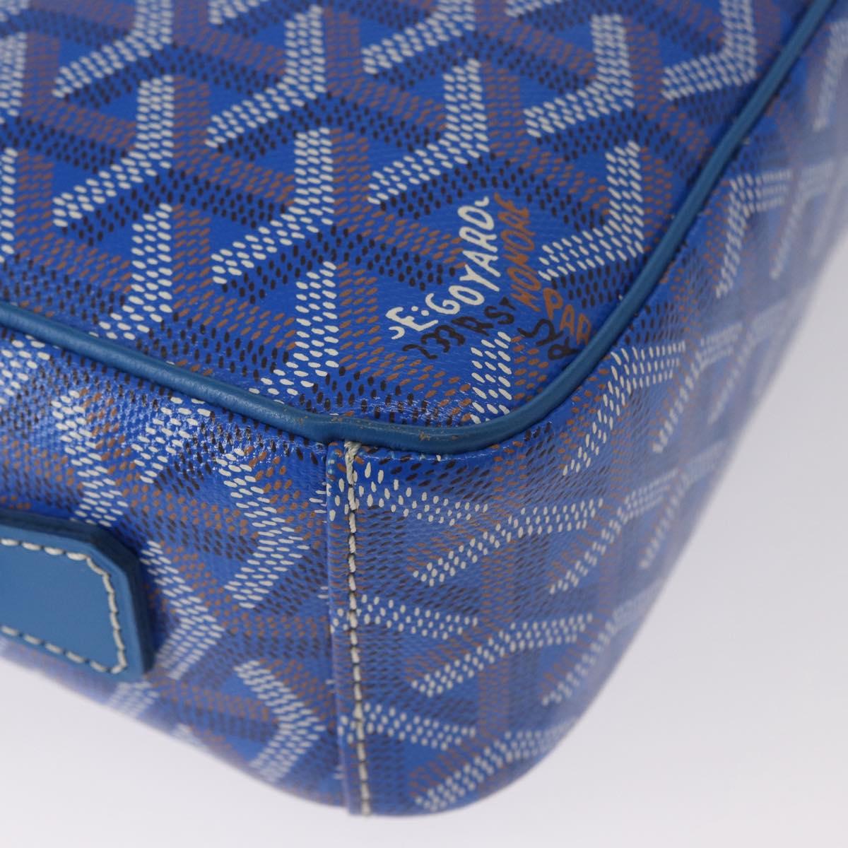 GOYARD Herringbone Cup Veil PM Shoulder Bag PVC Blue Auth BA9006SAM