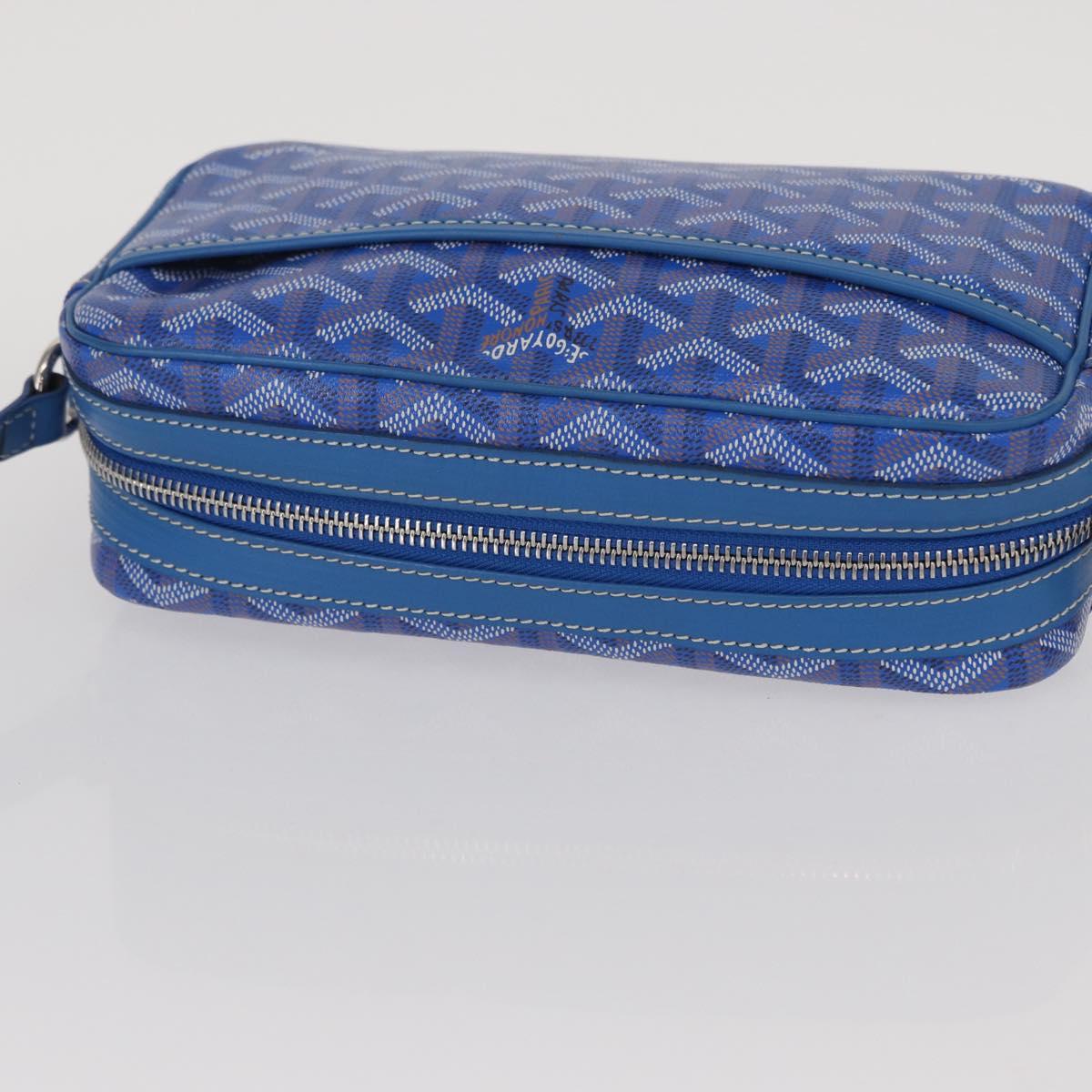 GOYARD Herringbone Cup Veil PM Shoulder Bag PVC Blue Auth BA9006SAM