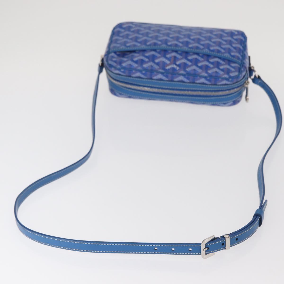 GOYARD Herringbone Cup Veil PM Shoulder Bag PVC Blue Auth BA9006SAM