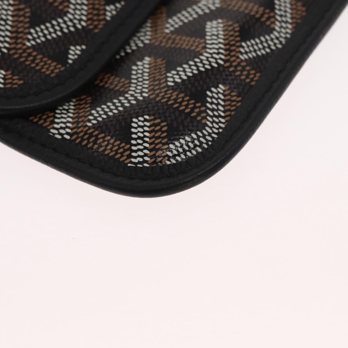 GOYARD Herringbone Saint Louis PM Tote Bag PVC Black Auth BA9007SM