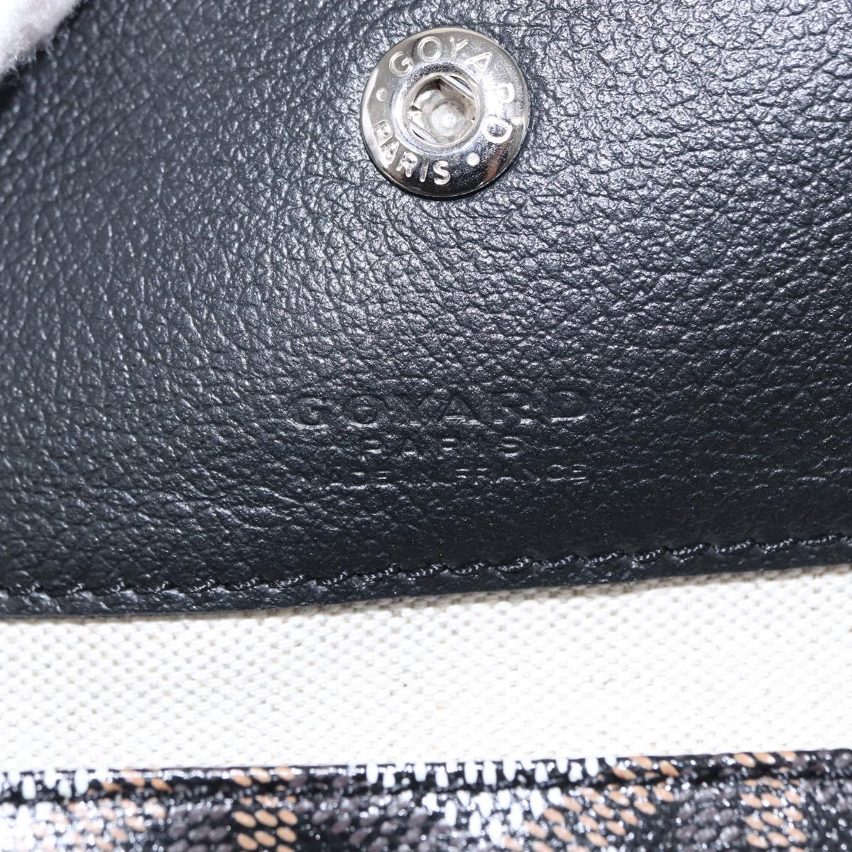 GOYARD Herringbone Saint Louis PM Tote Bag PVC Black Auth BA9007SM