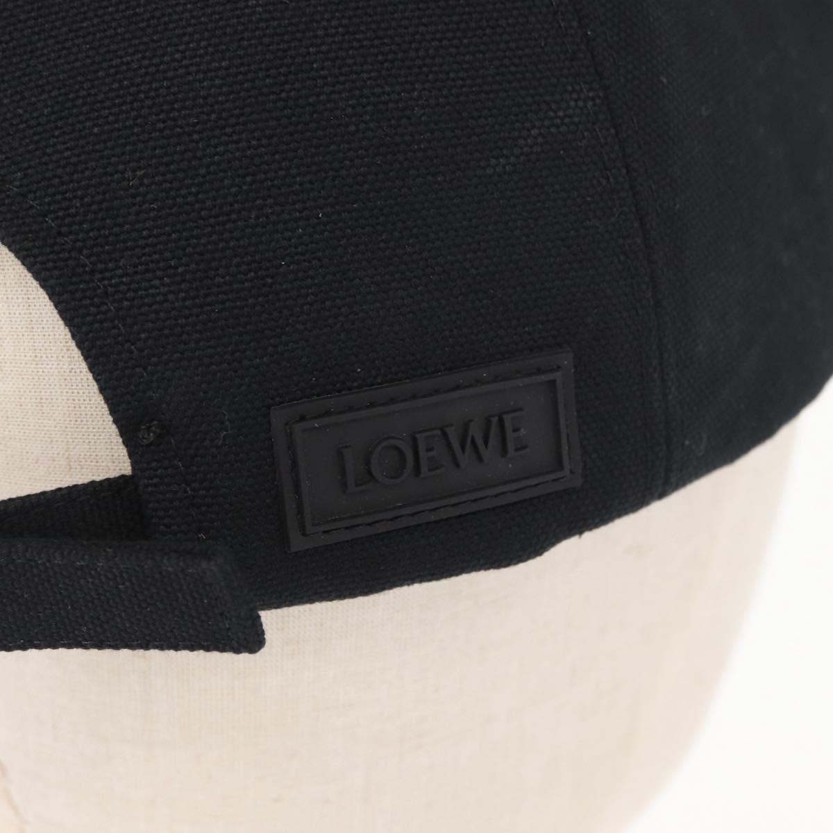 LOEWE Anagram Patch Cap Cotton Black Auth BA9008M