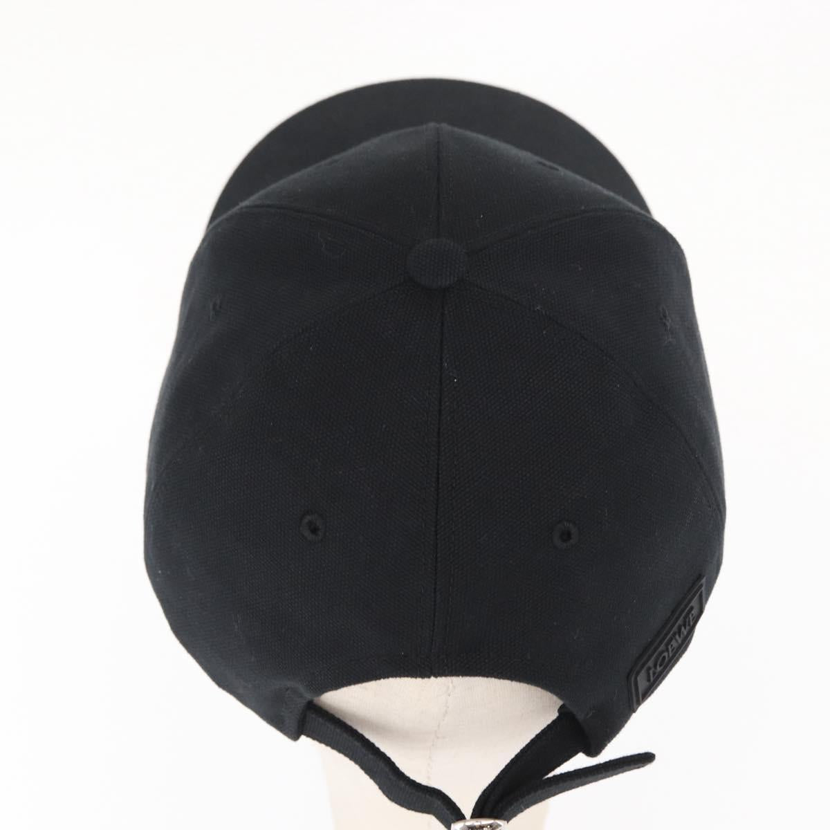 LOEWE Anagram Patch Cap Cotton Black Auth BA9008M