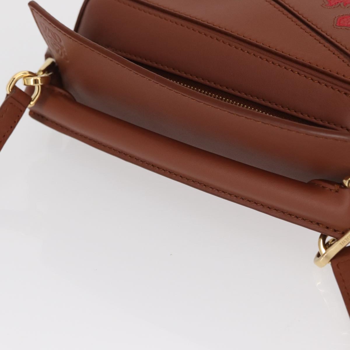 LOEWE Mini Puzzle Loewe x Studio Ghibli Calcifer Bag 2way Brown Auth BA9009SM