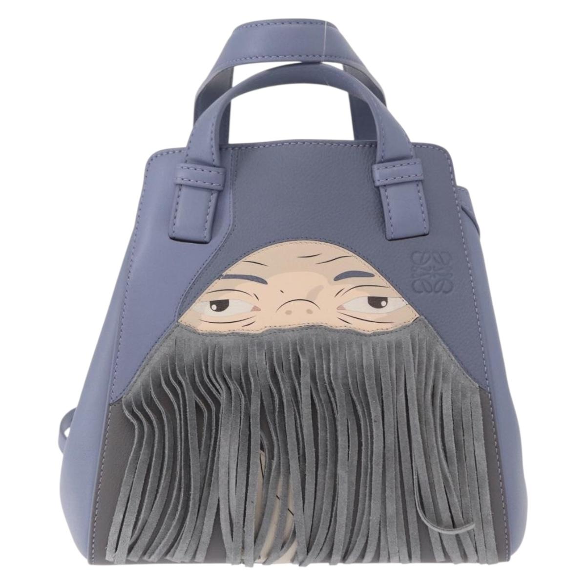 LOEWE Markl Hammock Nugget Loewe x Studio Ghibli 2way Blue Gold Auth BA9010SM