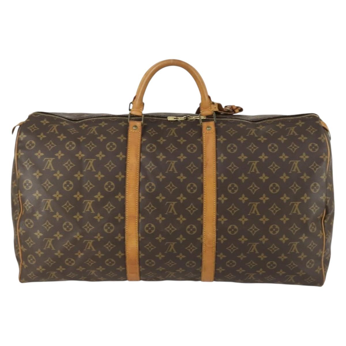 LOUIS VUITTON Monogram Keepall 60 Boston Bag M41422 LV Auth BA9012