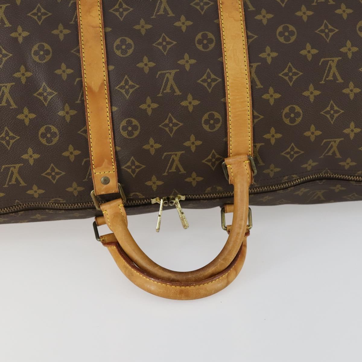 LOUIS VUITTON Monogram Keepall 55 Boston Bag M41424 LV Auth BA9013