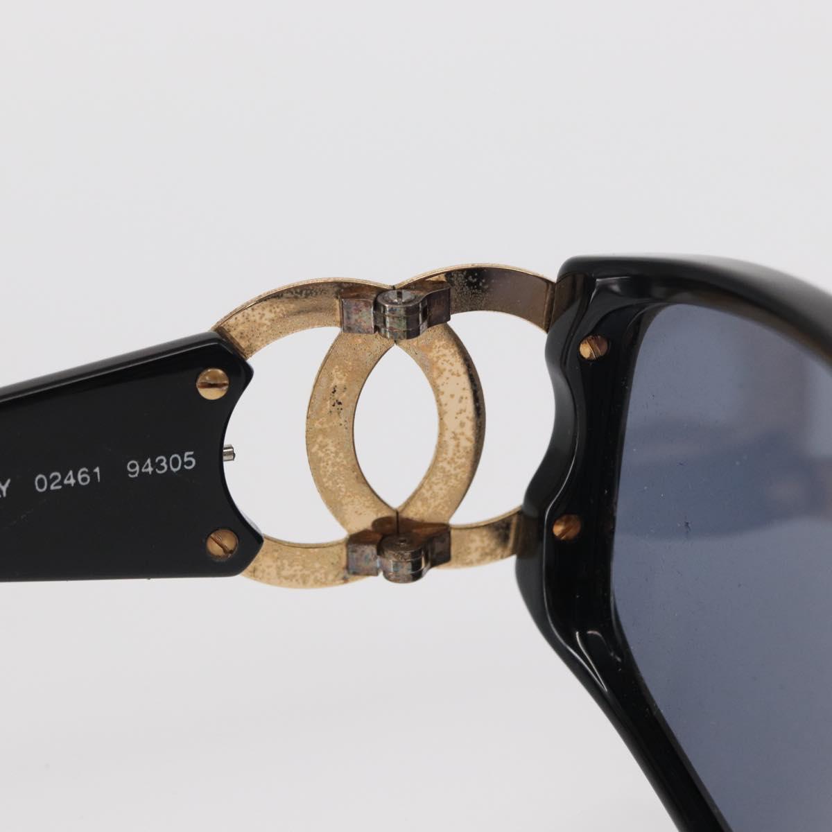 CHANEL Sunglasses plastic Black CC Auth BA9021