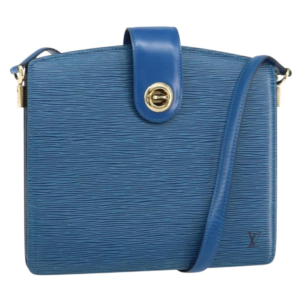 LOUIS VUITTON Epi Capuchin Shoulder Bag Blue M52345 LV Auth BA9024
