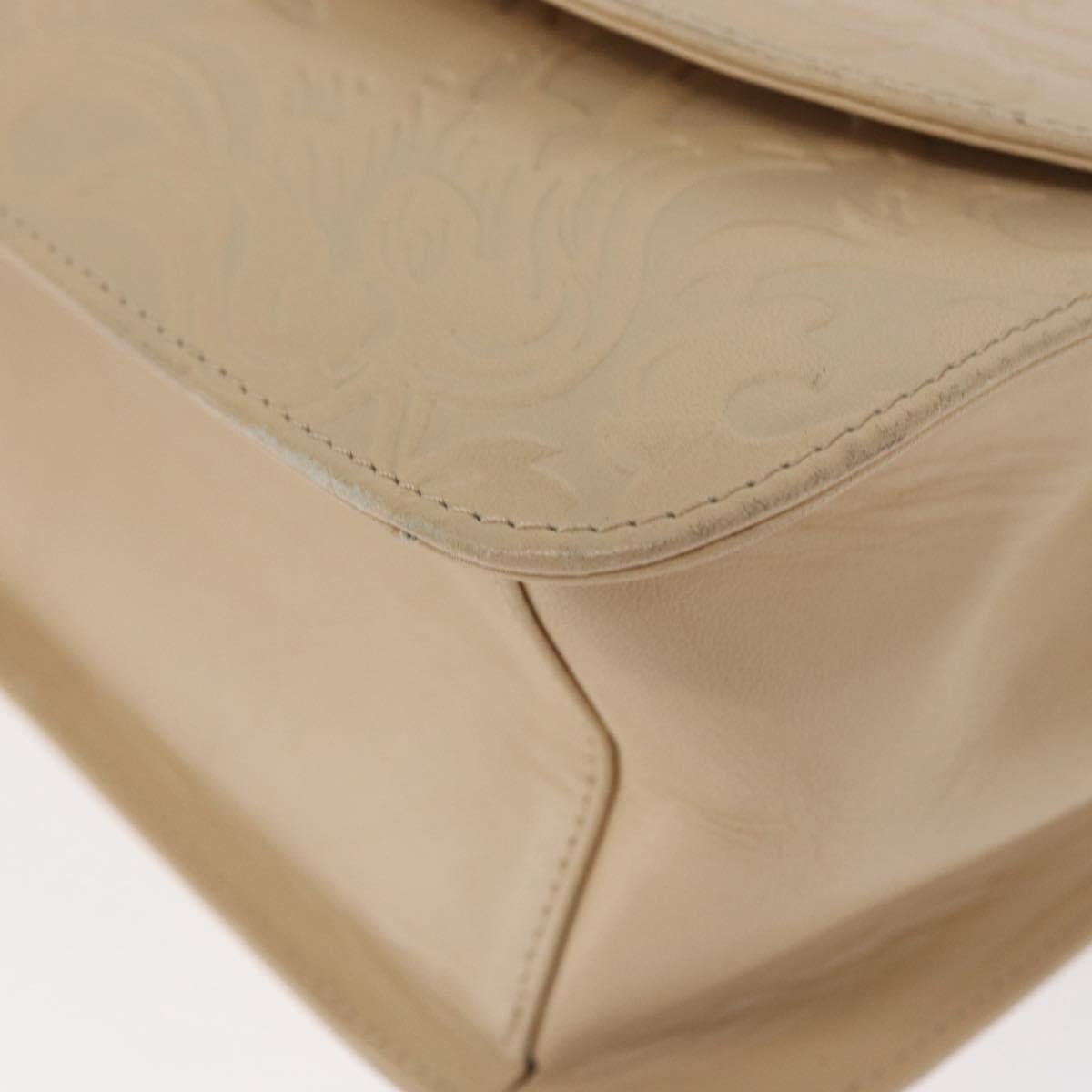 BALENCIAGA Hand Bag Leather Beige Gold Auth BA9038