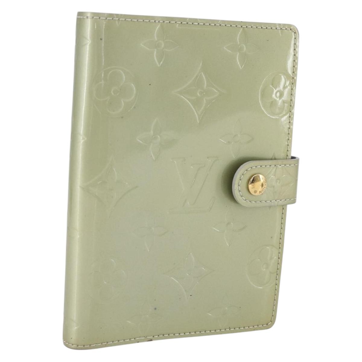 LOUIS VUITTON Monogram Vernis Agenda PM Planner Cover Gris R21001 LV Auth BA9046